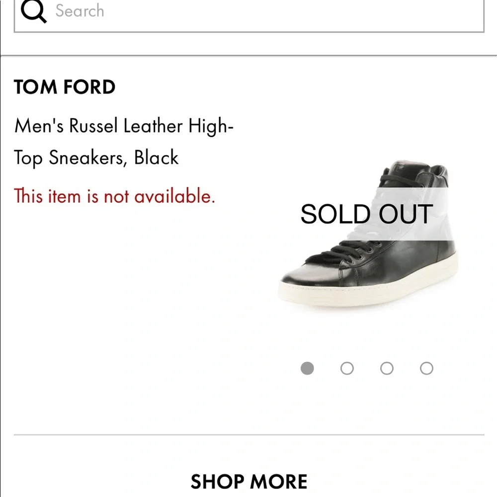 Tom Ford Hi Top Leather Sneakers - Picture 14 of 16